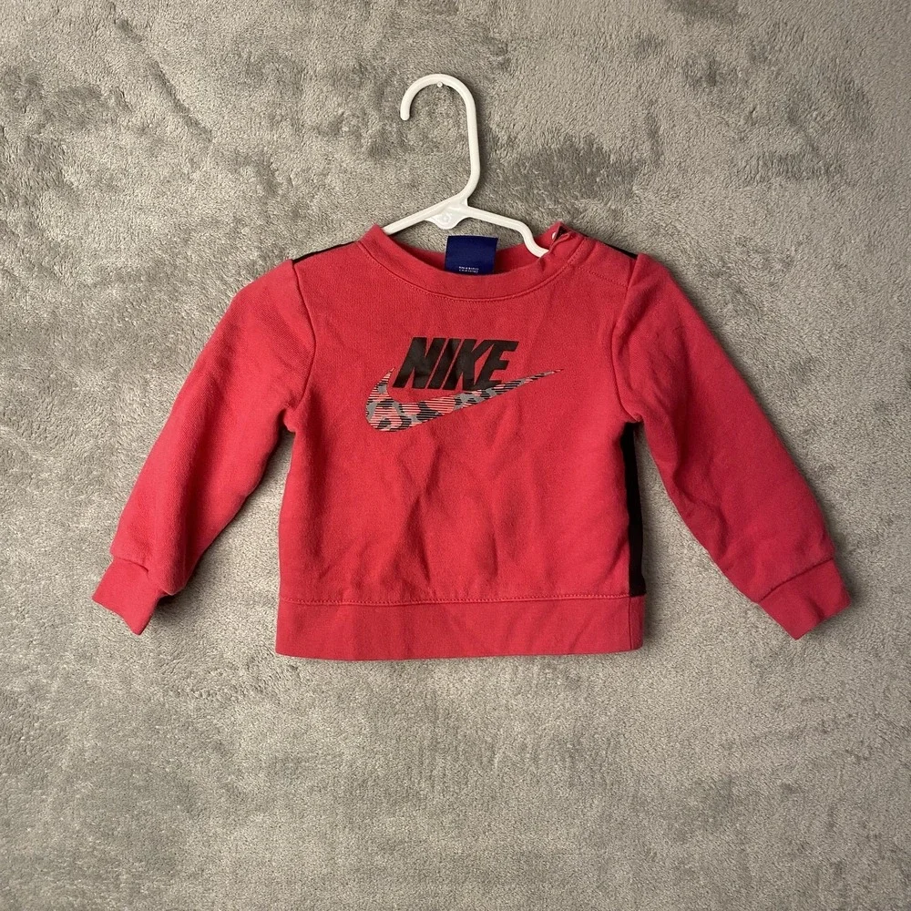 Nike Baby 12M Long Sleeve Red Shirt Sportswear